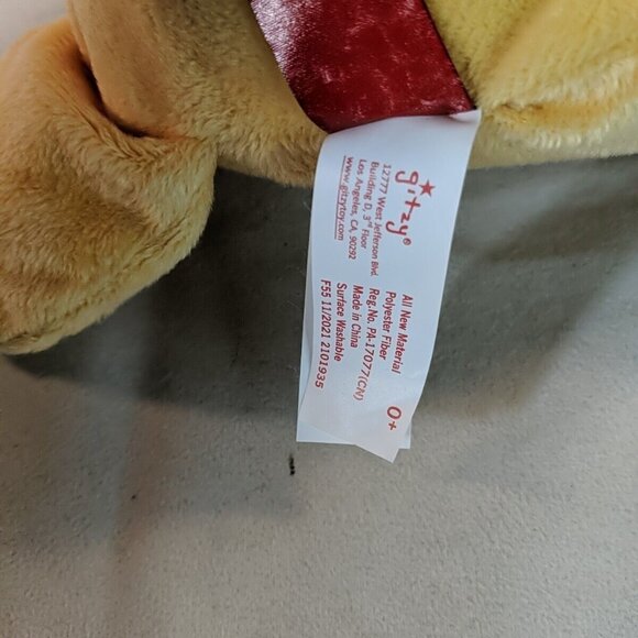 Gitzy Plush Dog Stuffed Toy Animal 12" Flat Tan Brown Puppy - Picture 7 of 11